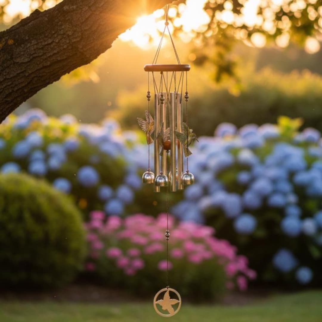 Carillon éolien en forme de colibri pour terrasse et extérieur - Cloches en métal - Décoration artisanale pour chambre à coucher, extérieur, jardin, terrasse, balcon Carillon éolien en forme de colibri pour terrasse et extérieur - Cloches en métal - Décoration artisanale pour chambre à coucher, extérieur, jardin, terrasse, balcon