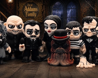 The Addams Family Set Figurines Desk Buddy Purse Charm Decor Lurch Wednesday Keychain Thing Pugsly