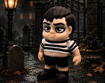 Addams Family Pugsly 3D Printed Figure: Desk Buddy, Bag Charm Decor