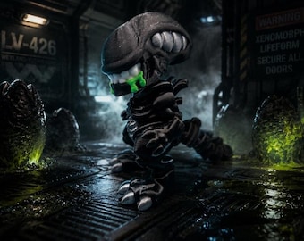 Xenomorph and Facehugger Flexi Figurine with Tail
