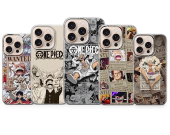 One piece Phone Case Anime Cover for iPhone 17Pro, 16, 15, 14, 13, 12, Samsung S25, S24, S23Fe, S22, A16, A56, Pixel 10Pro XL, 9A