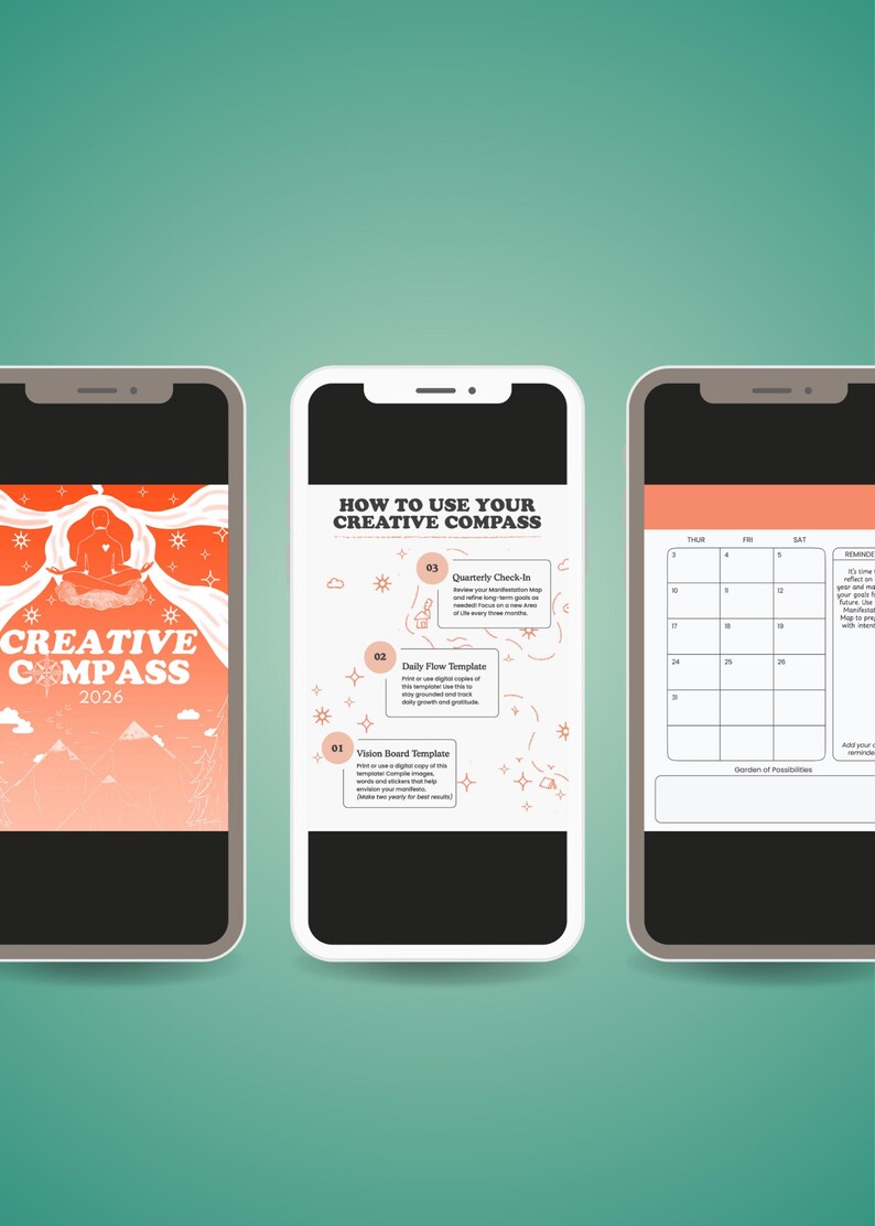2026 Creative Compass Digital Planner: ADHD Friendly Daily Journal for ...