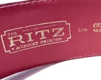 1990s Pink Leather Snakeskin Belt Vintage THE RITZ ACCESSORY  display picture 2