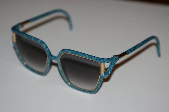 80s Vintage Turquoise TED LAPIDUS Oversized Sungla