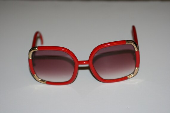 80s Vintage Candied Apple Red TED LAPIDUS Sun Glas