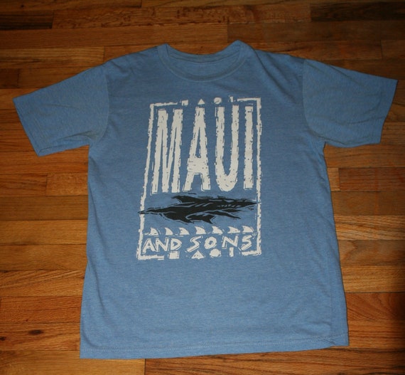 1990s Skate or Die Vintage MAUI AND SONS T-shirt … - image 1