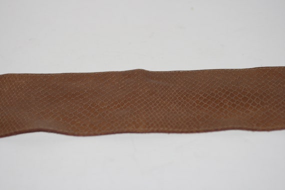 1990s Vintage Calfskin Leather Belt Snakeskin pat… - image 4