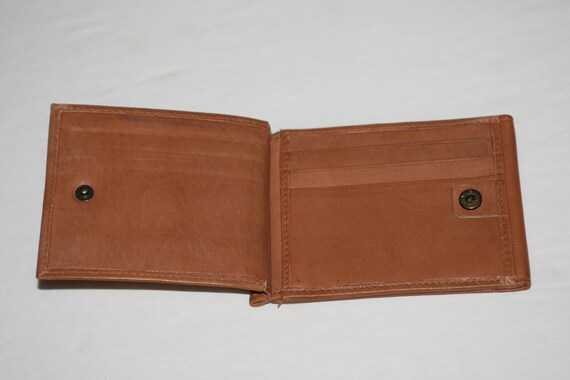 Vintage 60s Bifold Wallet Calfskin Leather Light … - image 3