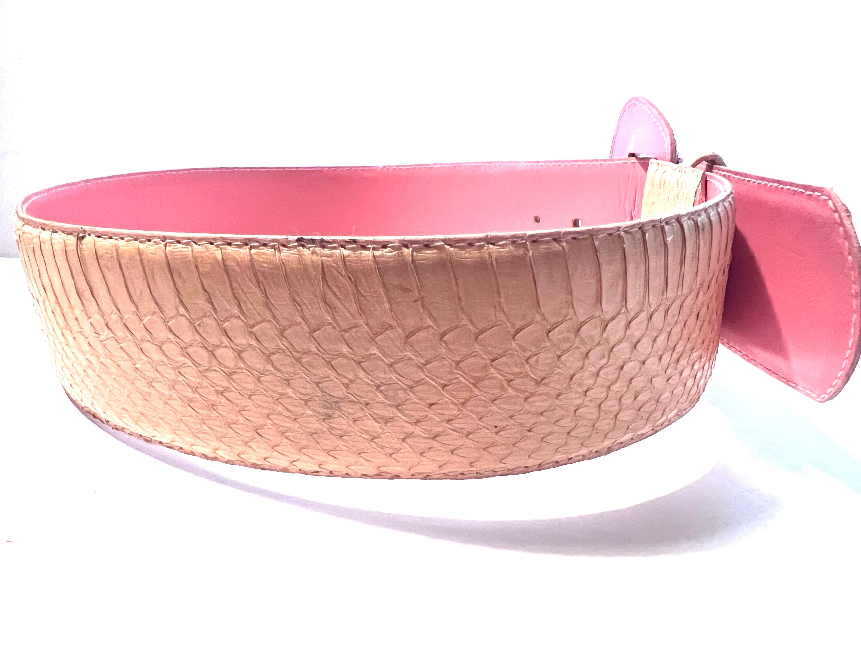 vintage Ritz hot pink snakeskin belt S/M 34978980_hi main image 4