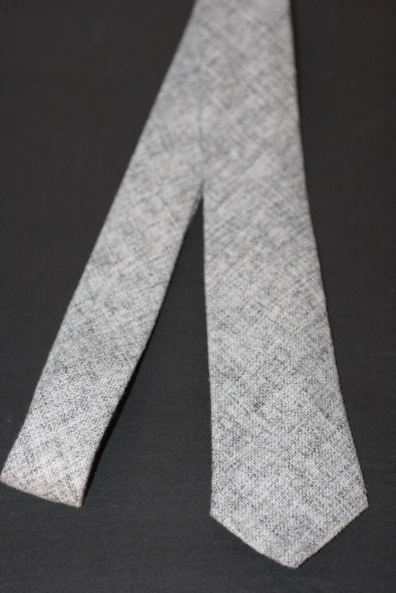Vintage 80s Skinny Necktie SERGIO VALENTE Light Gr