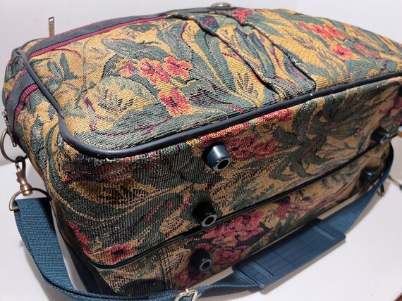 Vintage 90s JORDACHE Floral Carpet Bag Style 3 Zi… - image 10