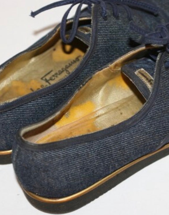 1990s Vintage SALVATORE FERRAGAMO Sneakers Womens… - image 7