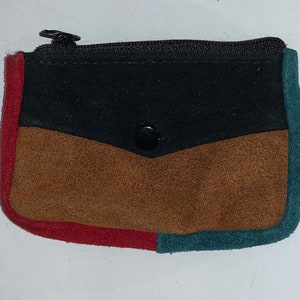 Cartera/tarjetero/llavero de ante vintage de los años 90