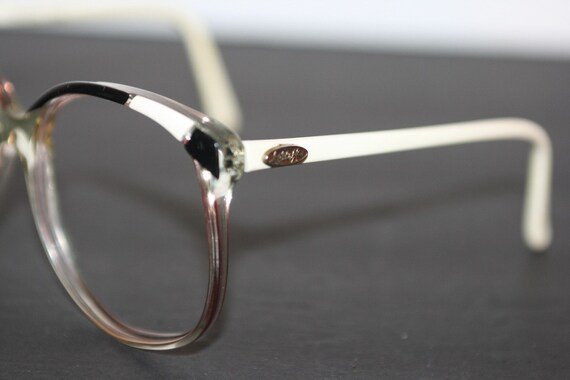 1980s Vintage FABERGE Eyeglass Frames Black and W… - image 4