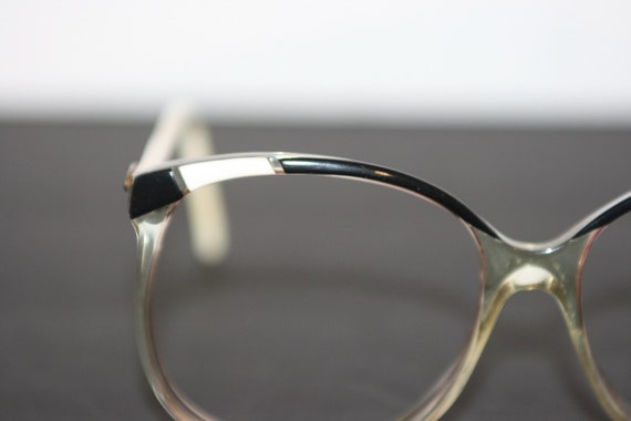 1980s Vintage FABERGE Eyeglass Frames Black and W… - image 9