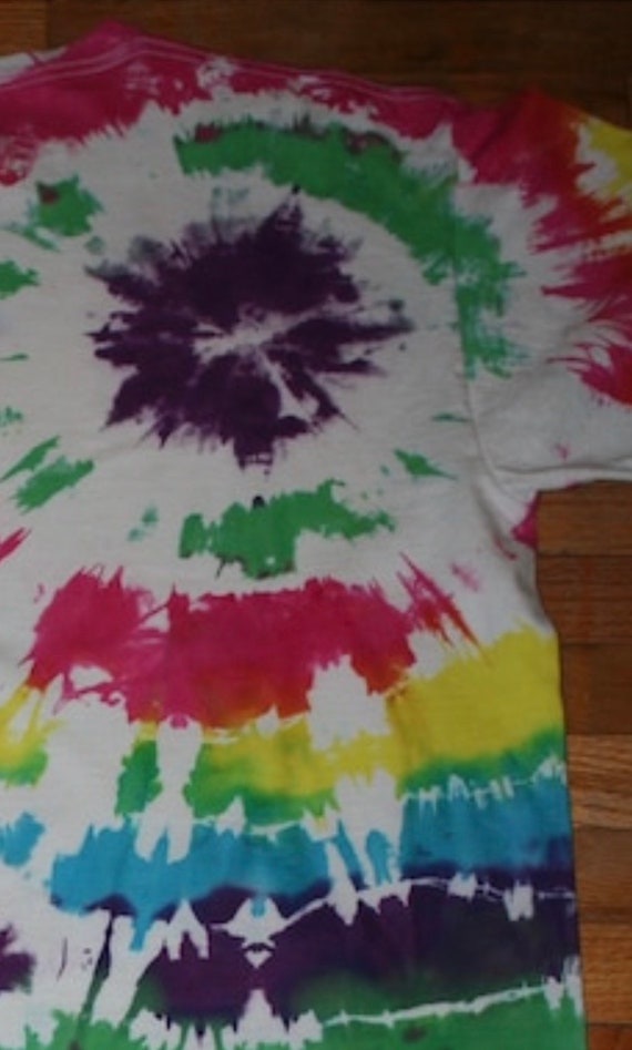 90s  Tie-Dye T-Shirt 100% Cotton Oversized Vintag… - image 5