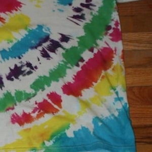 90s Tie-Dye T-Shirt 100% Cotton Oversized Vintage Oversized Ironic Rainbow Tee XL image 6