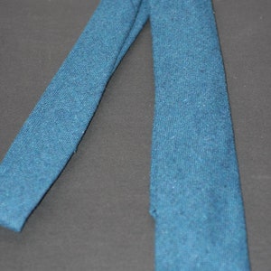 Vintage 80’s SERGIO VALENTE Deadstock Skinny Yuppy Wool Teal  Necktie