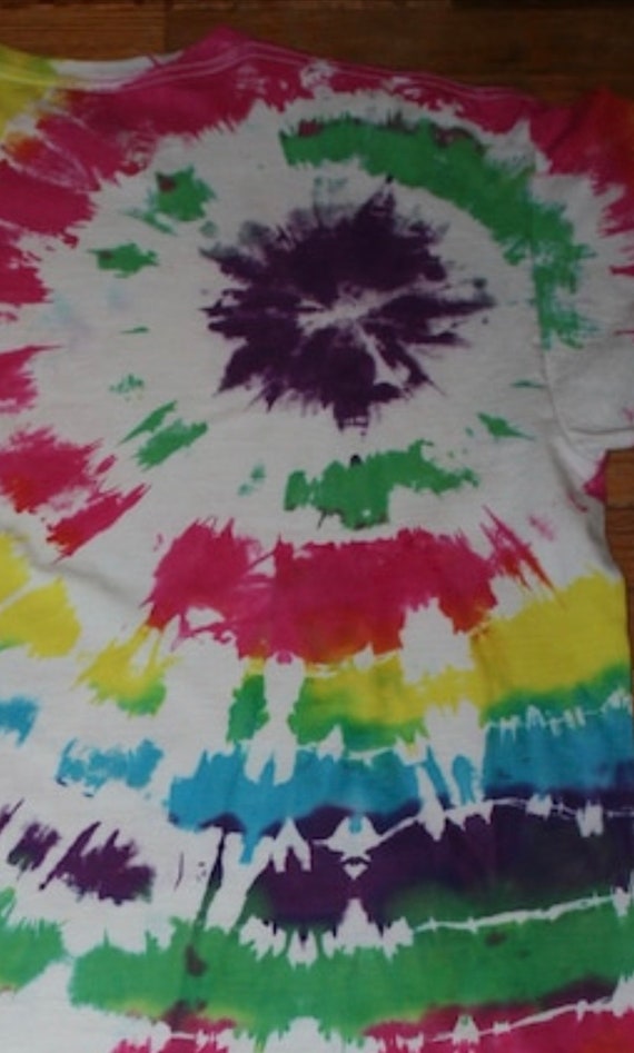 90s  Tie-Dye T-Shirt 100% Cotton Oversized Vintag… - image 8