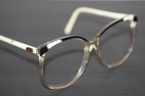 1980s Vintage FABERGE Eyeglass Frames Black and W… - image 2