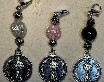 St. Francis of Assisi pendant with a clip for your pet’s collar- Size LARGE.