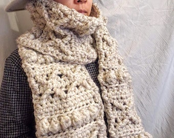 Kattegat Textured Crochet Scarf