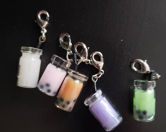 Bubble Tea Boba Stitch Marker for knitting crochet