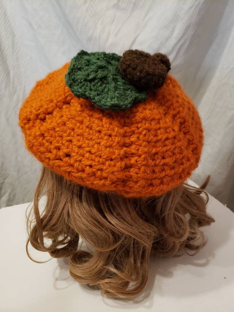 Crochet Harvest Pumpkin Beret - Etsy