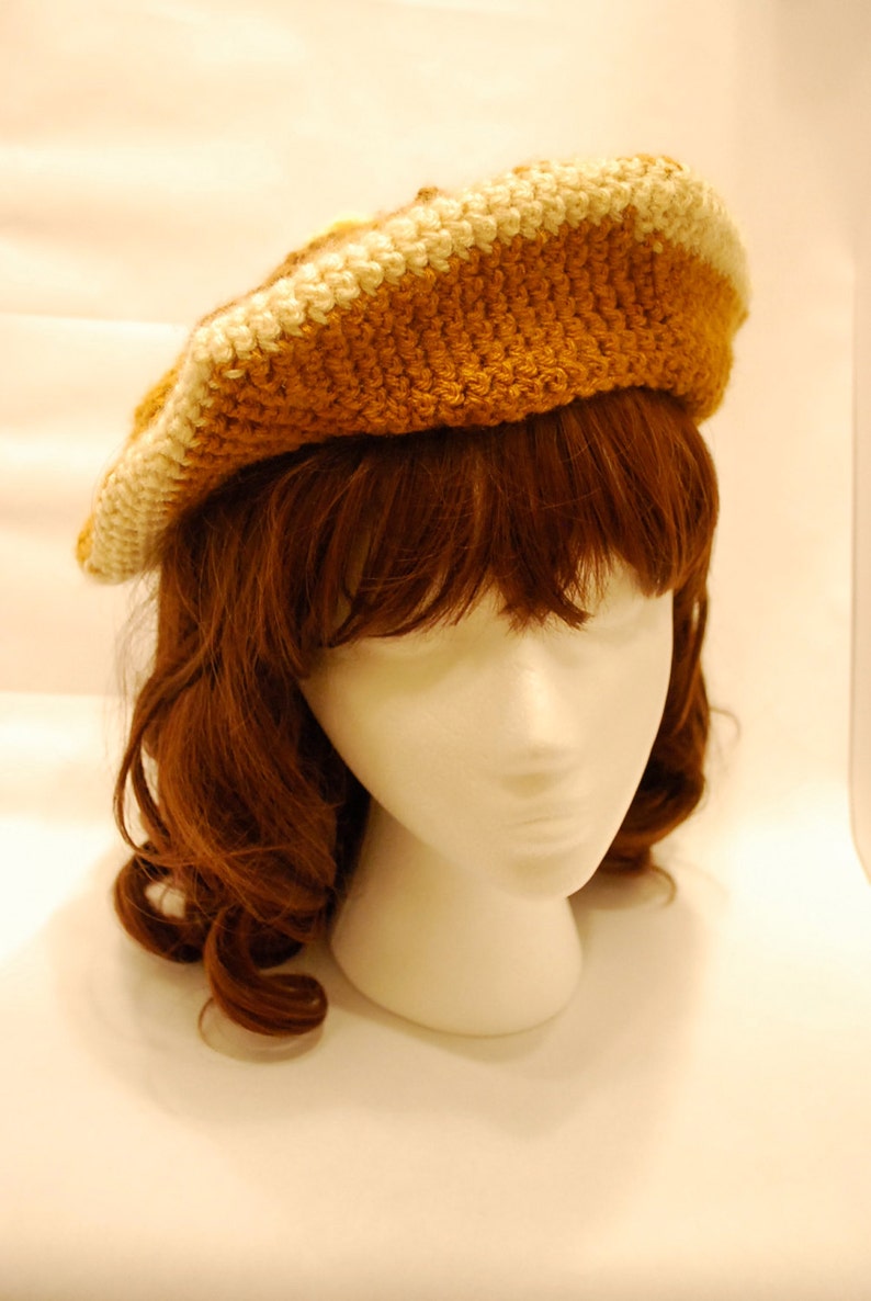 MADE TO ORDER Crochet Pancake Beret image 2