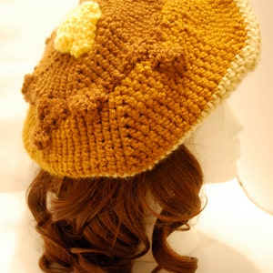 MADE TO ORDER Crochet Pancake Beret image 3