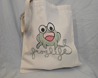 Sac fourre-tout en toile recyclée Frog Life