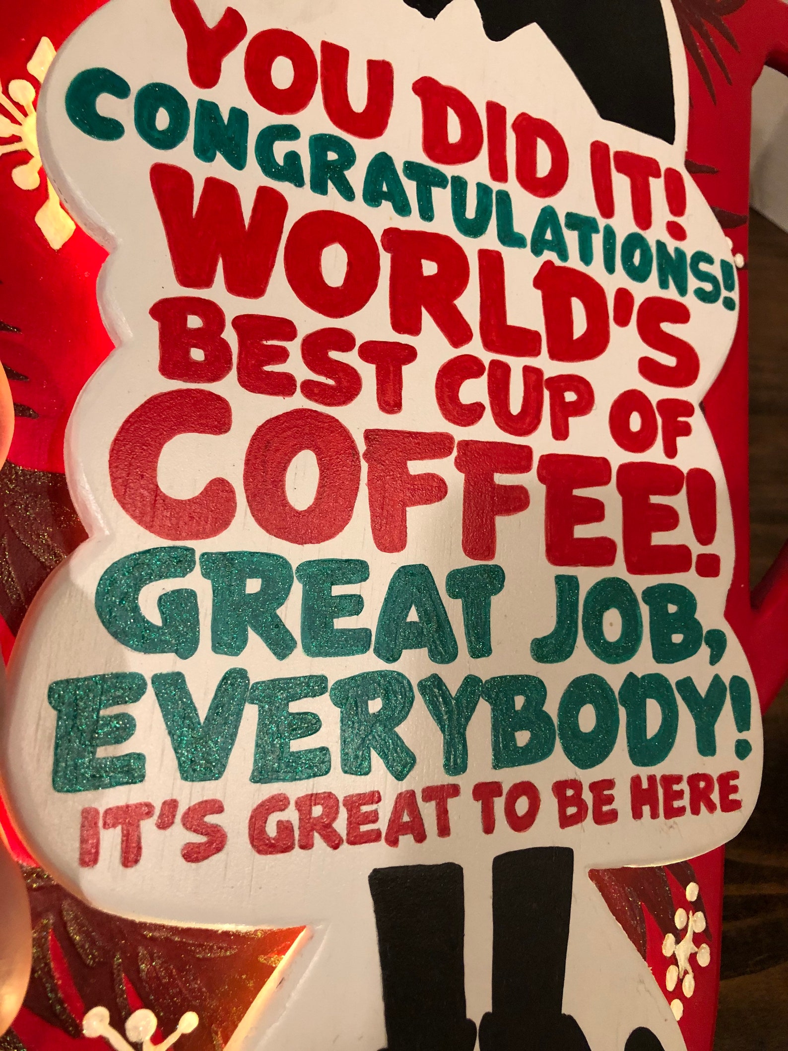 Buddy the Elf Worlds Best Cup of Coffee lighted Painting Etsy