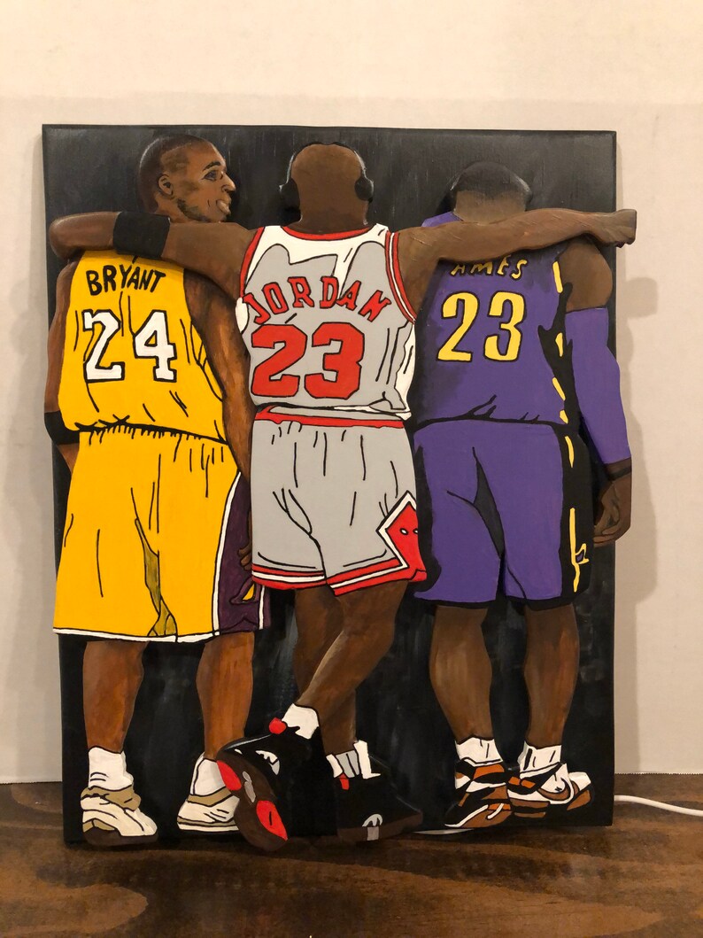 michael jordan kobe bryant lebron james painting