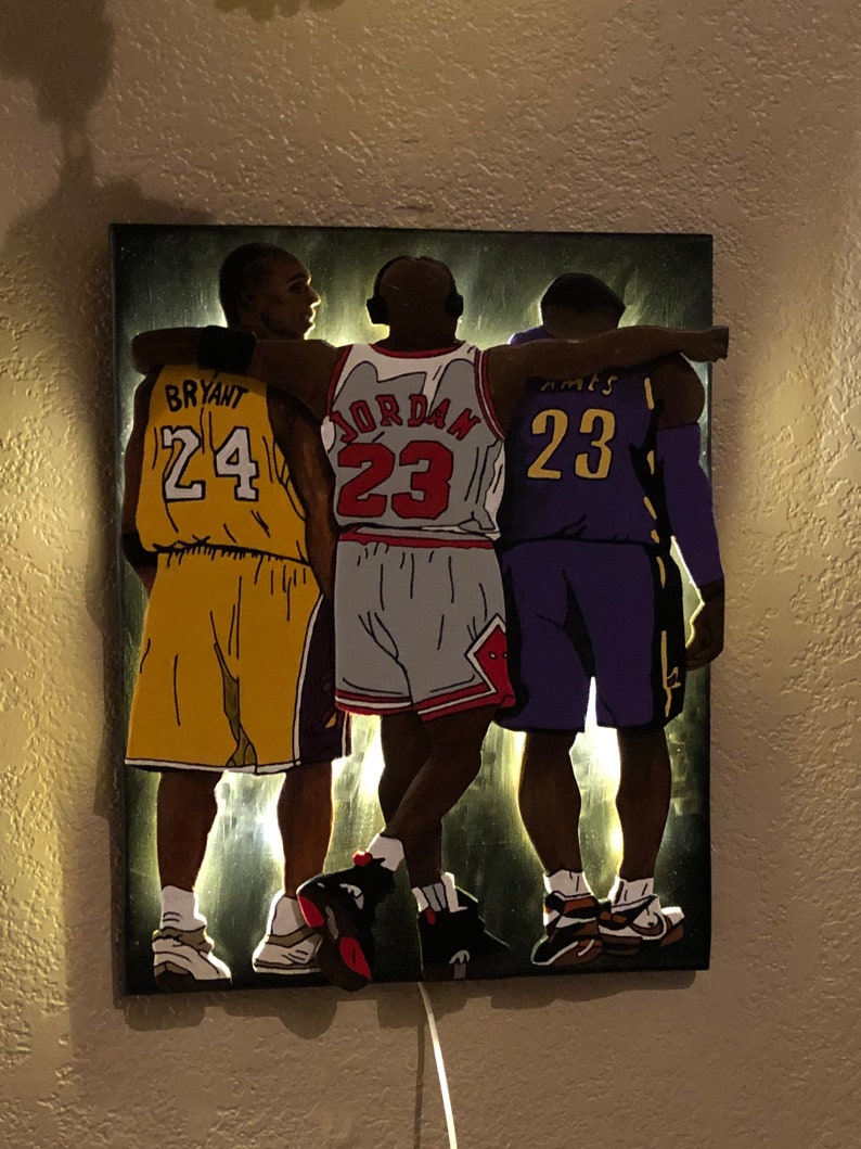michael jordan kobe bryant lebron james painting