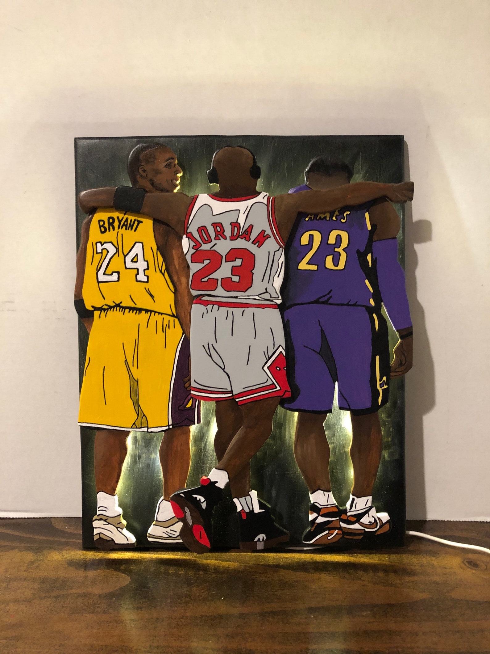 michael jordan kobe bryant lebron james painting
