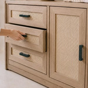 Green Marble U Shape Drawer Handles for Kitchen and Vanity - Stone Cabinet Pulls