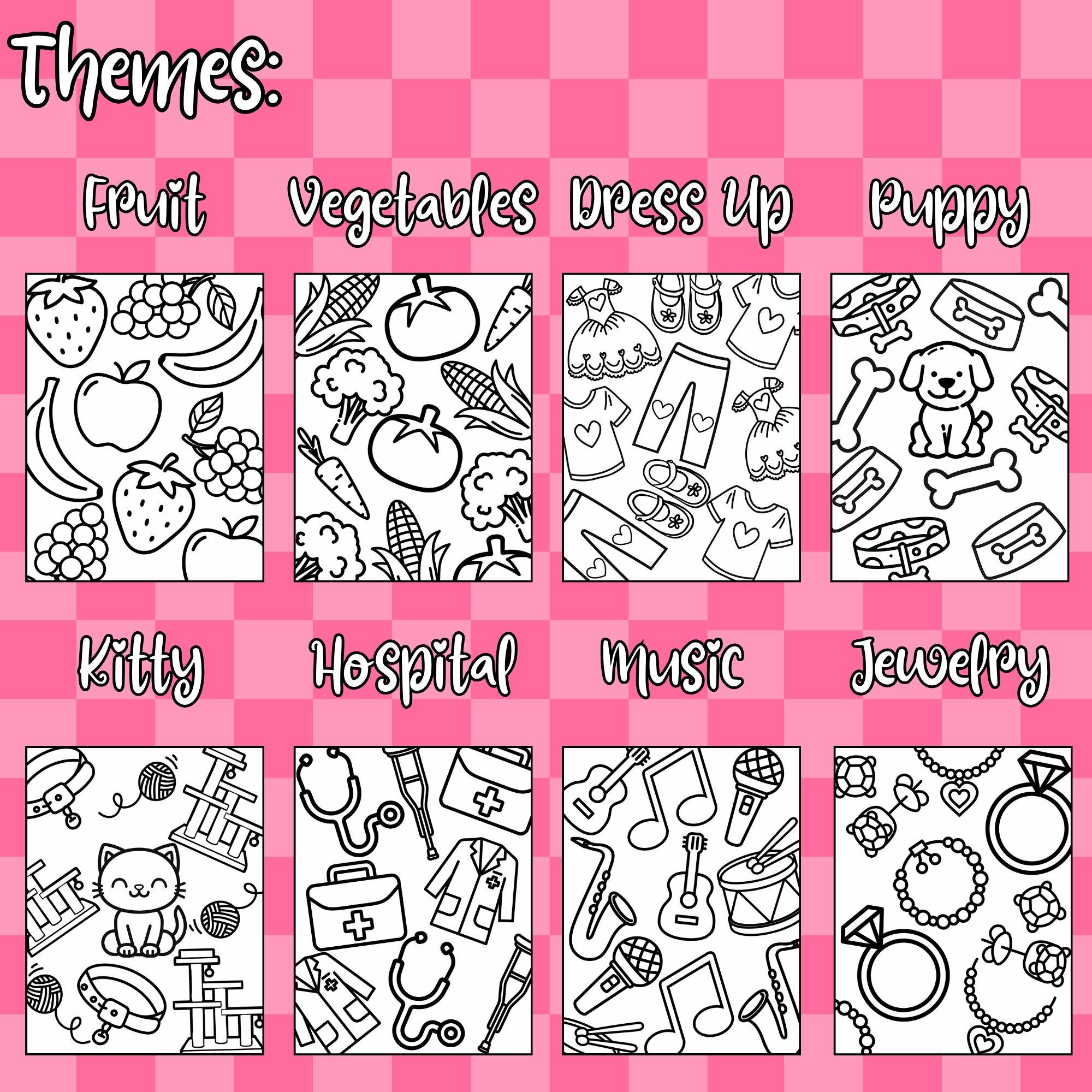 Girls Coloring Pages Printable | Cute Girly Patterns for Kids | Fun ...