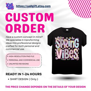 Custom Order for T-Shirt Printing Designs, Personalized Your PNG, Graphic Design Service, Sublimation Design, Digital Download