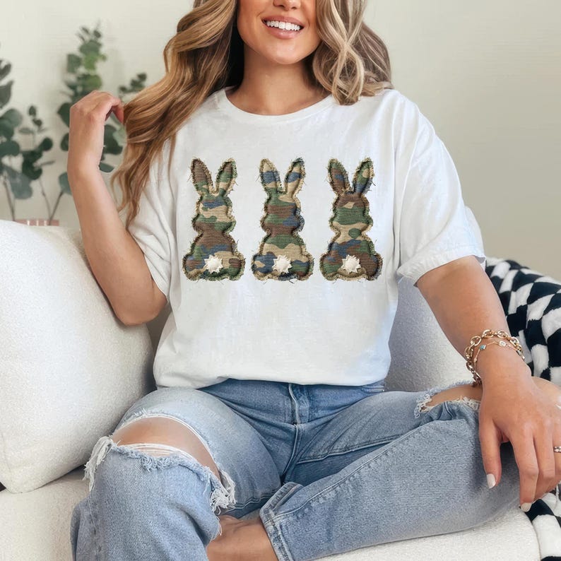What Bunny Rabbit Camaflouges Camouflage Bunny PNG, Three Camo Bunnies Sublimation Design, Faux ...