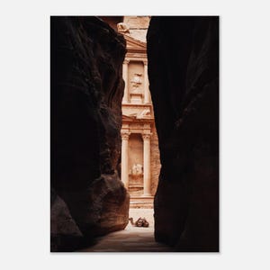 Poster di Petra, Giordania - Vista dell'antica meraviglia del mondo / Foto da parete, carta fotografica semilucida / 5 formati, spedizione gratuita / leografia