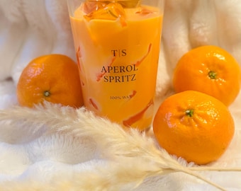 Handgemaakte Aperol Spritz geurkaars