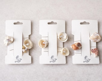 Matching Shell Pin Sets | Bride & Groom | Bridal Party Wedding Pins