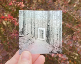 Door to Nowhere 2.5" Holographic Sticker | Landscape Photography Stickers | Square Stickers | Photo Sticker | Water Bottle Stickers