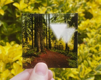 Dual Triangles I 2.5" Holographic Sticker | Landscape Photography Stickers | Square Stickers | Photo Sticker | Water Bottle Stickers