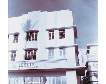 The Leslie Hotel South Beach Tropical Art Deco Vintage Miami Architecture Retro Signed Fine Art Photography