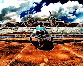 Seaplane Travel Adventure Pop Art Catalina No. 93 Florida Military Aviation Signed Fine Art Photography