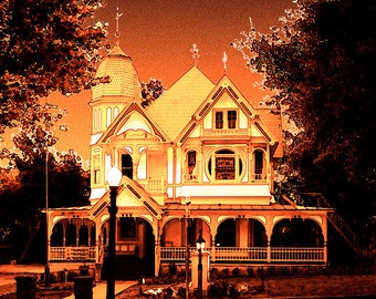 Mount Dora Historic 'Donnelly House' Ornate Victorian Surreal Pop Digital Art Signed Fine Art Photography Print