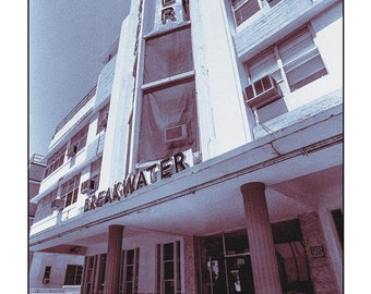 Breakwater Hotel South Beach Tropical Art Deco Vintage Miami Architecture Retro Signed Fine Art Photography