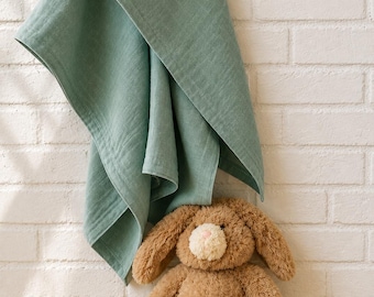 Double Gauze Baby Blanket - Soft, Breathable & Handmade.