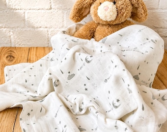 Breathable double gauze Baby Blanket – 32x32 Cotton Swaddle